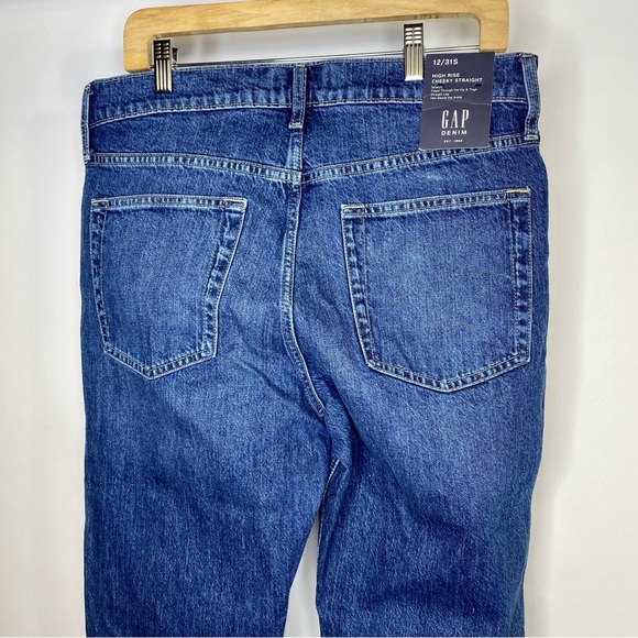 GAP denim high-rise cheeky straight shirt jeans - Picture 7 of 11